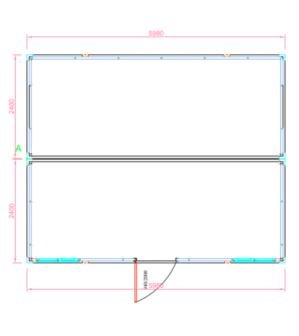 PLAN Bungalows Complexe 29m² DUO